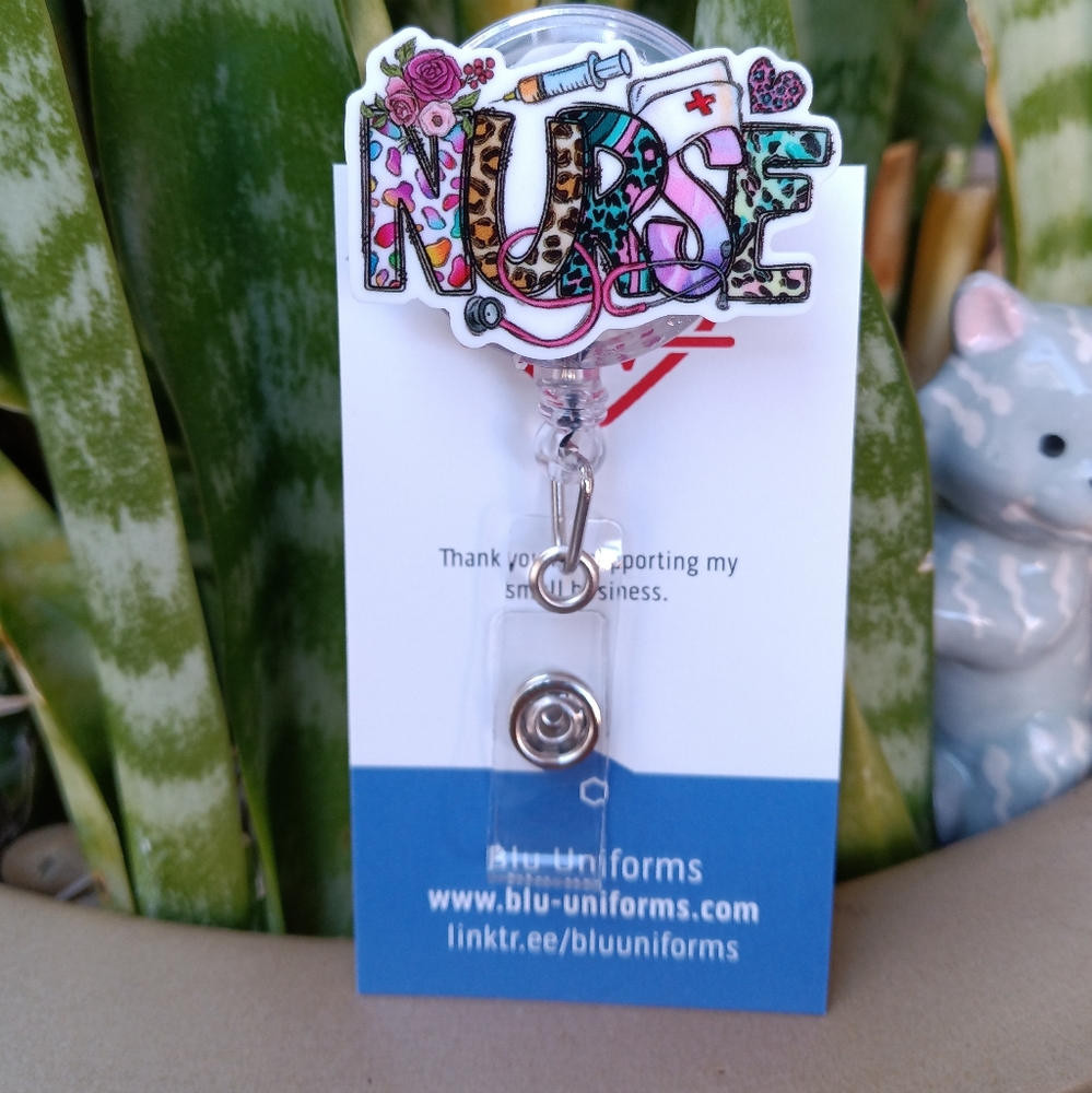 Nurse badge reel holder